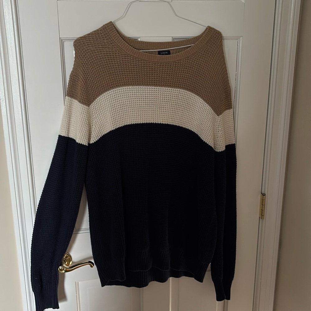 J Crew Tri Color Sweater